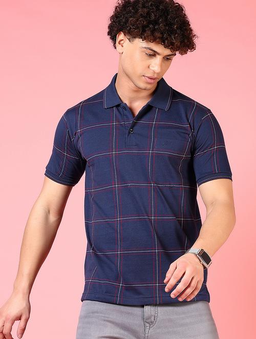 men checkered short sleeve regular fit polo t-shirt - 21749937 - Very Small Image - 1