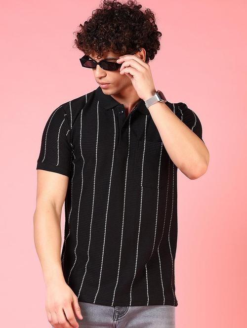 men striped short sleeve regular fit polo t-shirt - 21749946 - Very Small Image - 1