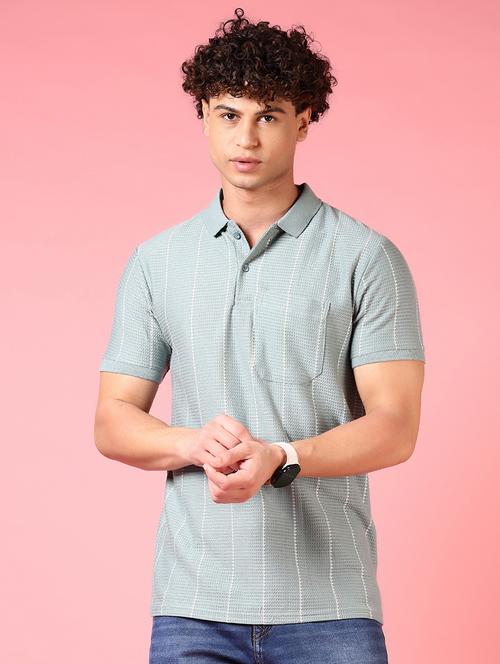 men striped short sleeve regular fit polo t-shirt - 21749949 - Very Small Image - 1