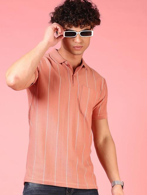 men striped short sleeve regular fit polo t-shirt - 21749950 - Very Small Image - 1