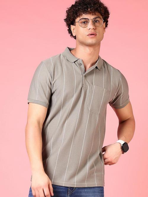 men striped short sleeve regular fit polo t-shirt - 21749951 - Very Small Image - 1