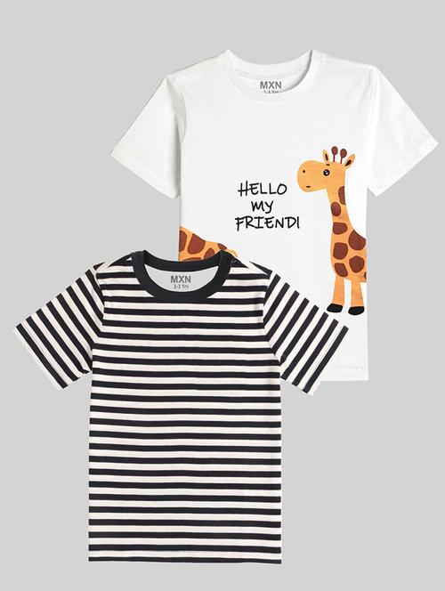 kids pack of 2 printed short sleeves t-shirt - 21750305 - Very Small Image - 1