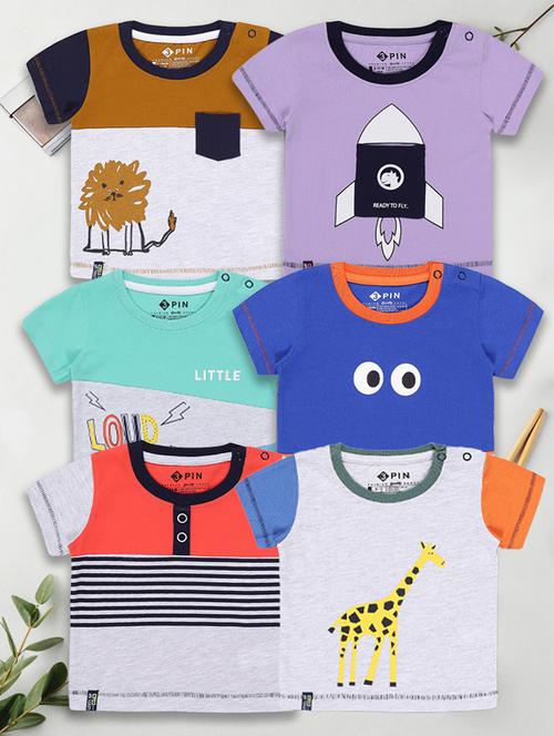 boys pack of 5 printed short sleeve t-shirt - 21750539 - Very Small Image - 1