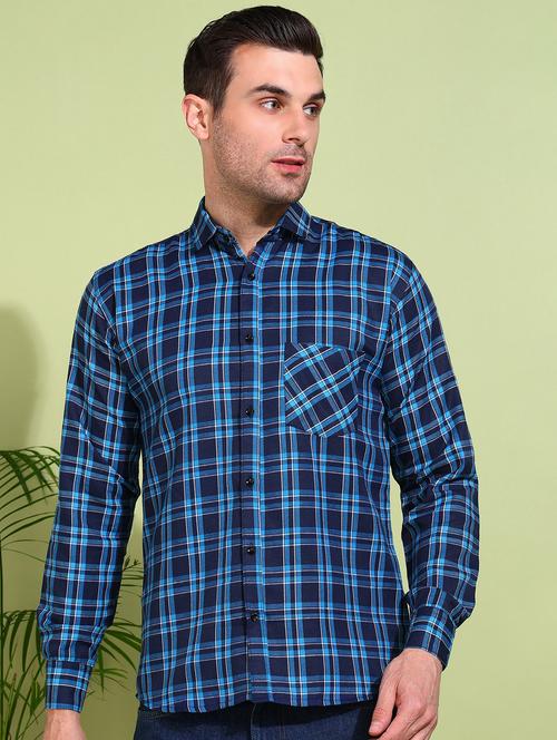 men checkered long sleeve regular fit casual shirt - 21750752 - Very Small Image - 1