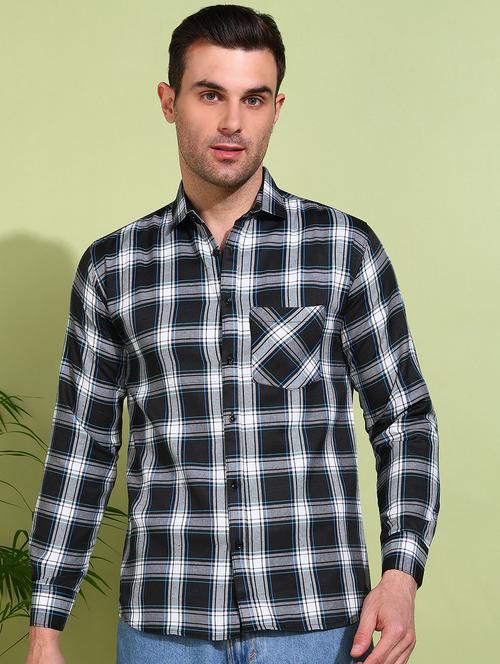 men checkered long sleeve regular fit casual shirt - 21750755 - Very Small Image - 1