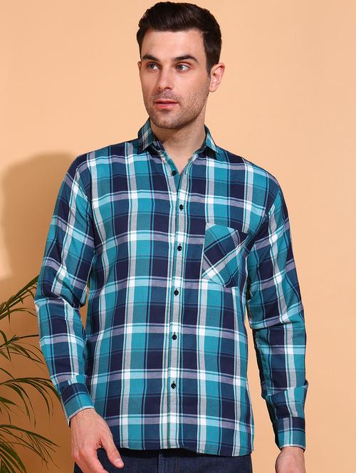 men checkered long sleeve regular fit casual shirt - 21750756 - Very Small Image - 1