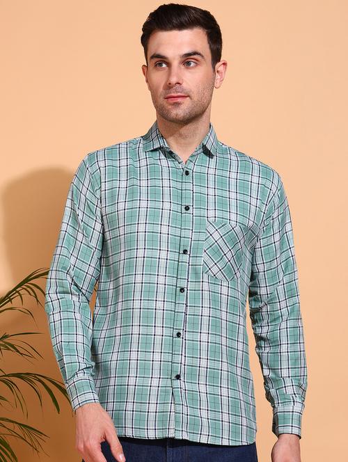 men checkered long sleeve regular fit casual shirt - 21750765 - Very Small Image - 1