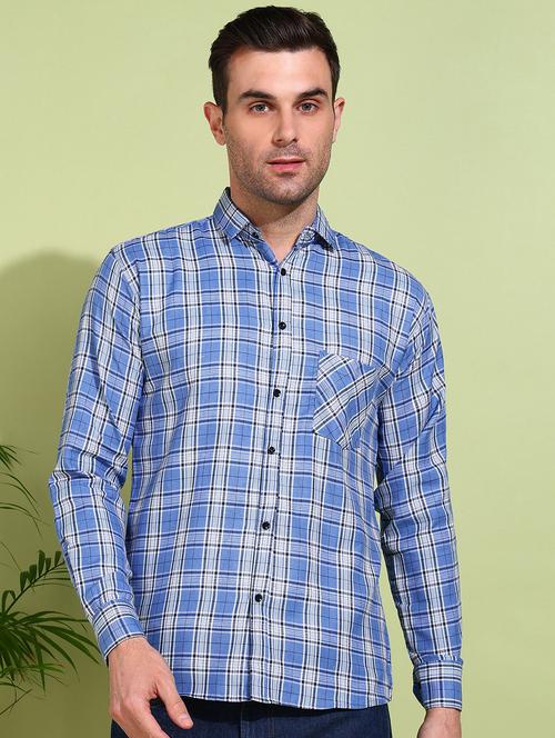 men checkered long sleeve regular fit casual shirt - 21750768 - Very Small Image - 1