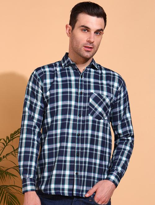 men checkered long sleeve regular fit casual shirt - 21750769 - Very Small Image - 1