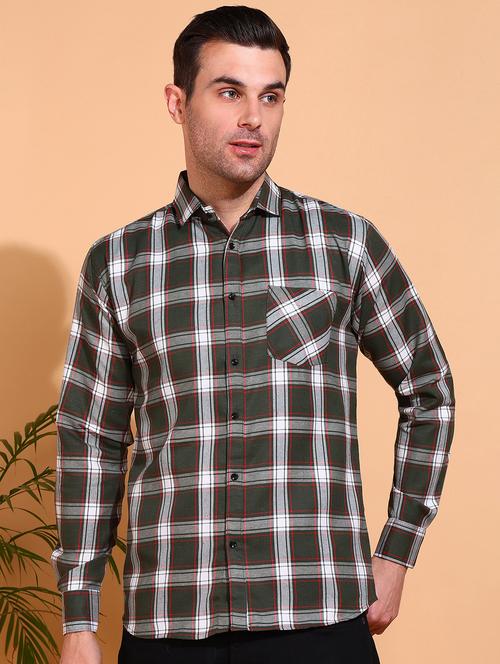 men checkered long sleeve regular fit casual shirt - 21750775 - Very Small Image - 1