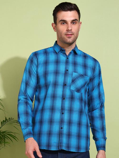 men checkered long sleeve regular fit casual shirt - 21750776 - Very Small Image - 1