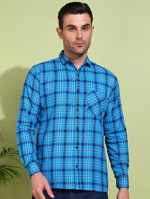 men checkered long sleeve regular fit casual shirt - 21750782 - Very Small Image - 1