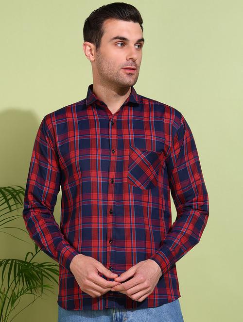 men checkered long sleeve regular fit casual shirt - 21750786 - Very Small Image - 1