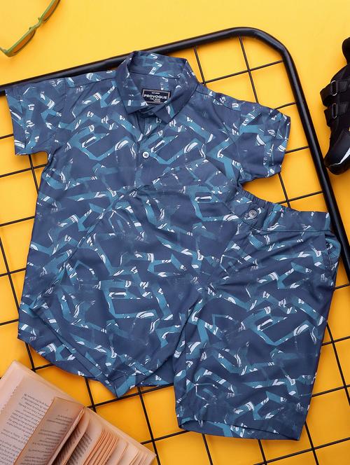 boys printed short sleeves co-ords set - 21750850 - Very Small Image - 1