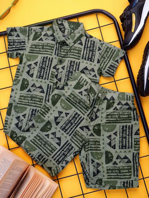 boys printed short sleeves co-ords set - 21750856 - Very Small Image - 1