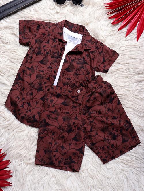 boys printed short sleeves co-ords set - 21750863 - Very Small Image - 1