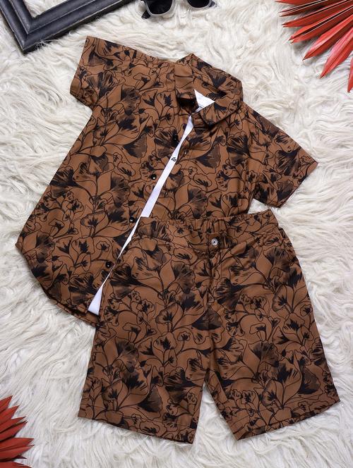 boys printed short sleeves co-ords set - 21750864 - Very Small Image - 1