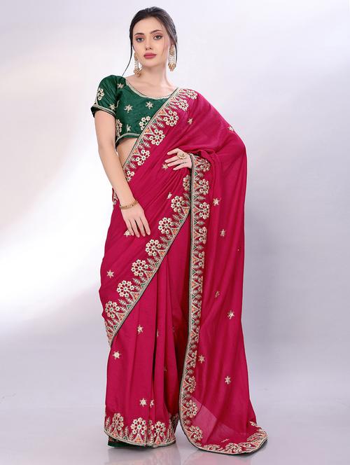 women embroidered party wear saree with blouse - 21753138 - Very Small Image - 1