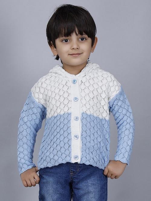 boys self designed long sleeves hooded sweater - 21761937 - Very Small Image - 1