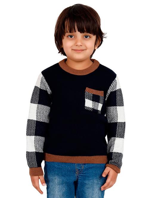 boys checkered long sleeves sweater - 21761955 - Very Small Image - 1