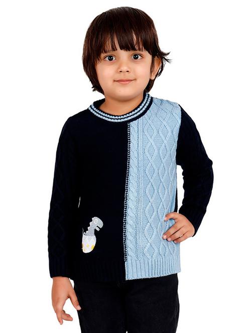 boys color blocked long sleeves sweater - 21761956 - Very Small Image - 1