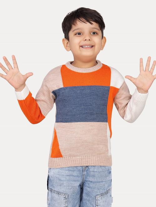 boys color blocked long sleeves sweater - 21761959 - Very Small Image - 1