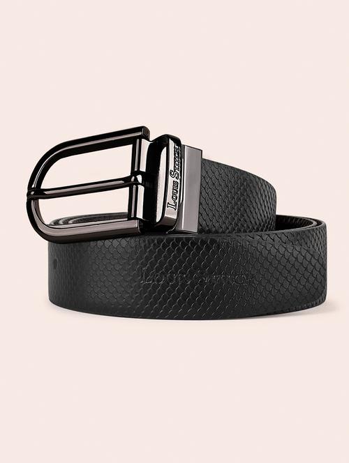 Men Pin Buckle Reversible Leather Belt - 21762109 - Very Small Image - 1
