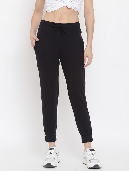 women solid mid rise track pant - 21762211 - Very Small Image - 1