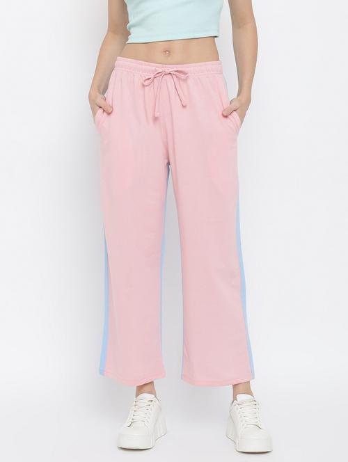 women color blocked mid rise track pant - 21762219 - Very Small Image - 1