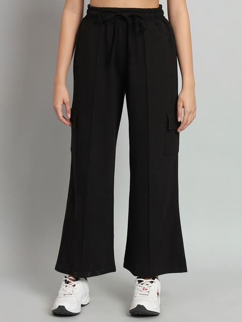 women solid mid rise track pant - 21762249 - Very Small Image - 1