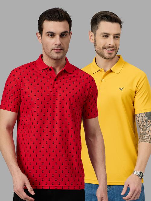men pack of 2 short sleeve regular fit polo t-shirt - 21764191 - Very Small Image - 1