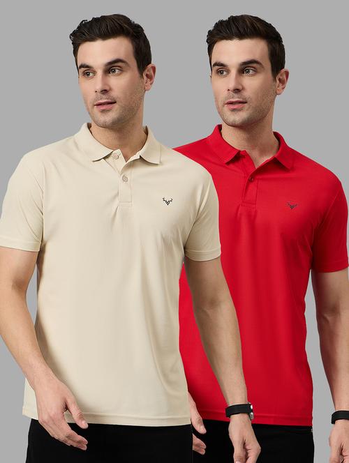men pack of 2 short sleeve regular fit polo t-shirt - 21764203 - Very Small Image - 1
