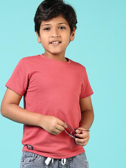 boys solid round neck t-shirt - 21764514 - Very Small Image - 1