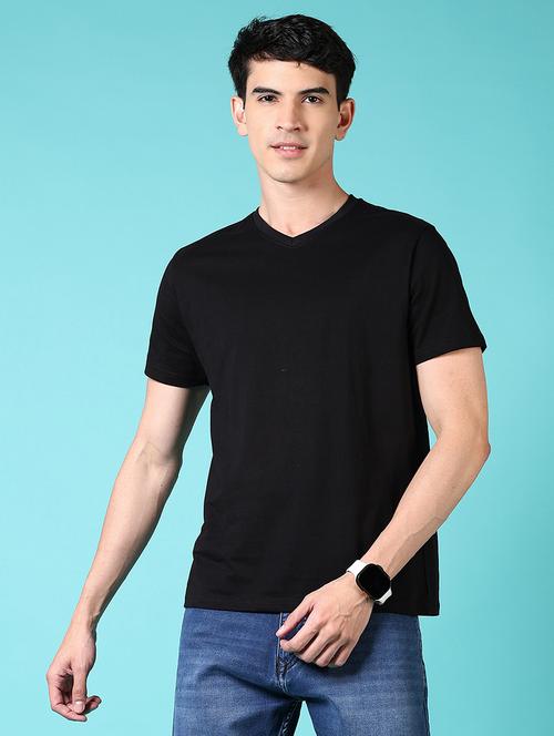 men solid short sleeves regular fit t-shirt - 21764670 - Very Small Image - 1