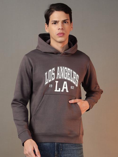 men printed long sleeves hooded sweatshirt - 21764959 - Very Small Image - 1