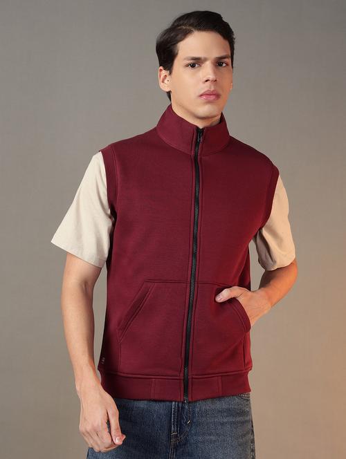 red fleece plain sweatshirt - 21764973 - Very Small Image - 1