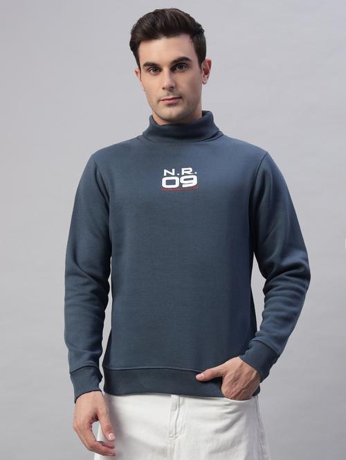 men printed long sleeves high neck sweatshirt - 21764985 - Very Small Image - 1