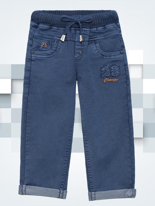 boys mid rise plain relaxed fit jean - 21765080 - Very Small Image - 1