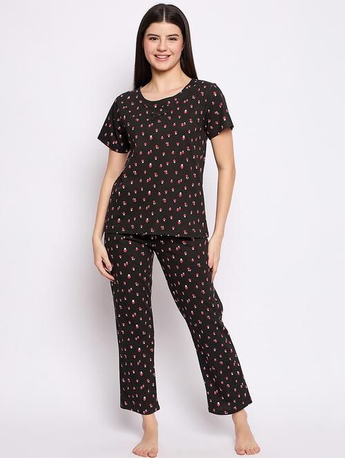 women printed nightwear pyjama set - 21765287 - Very Small Image - 1