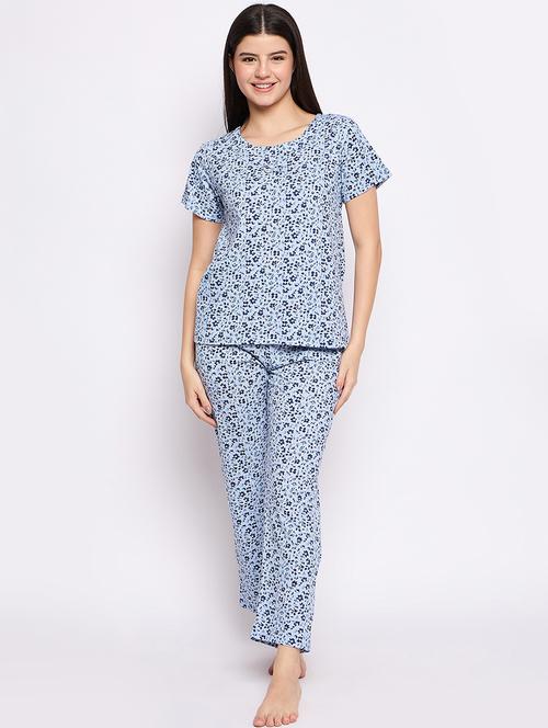 women printed nightwear pyjama set - 21765288 - Very Small Image - 1