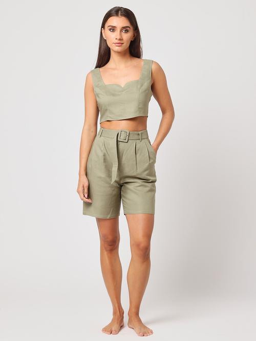 women solid sleeveless crop top - 21765313 - Very Small Image - 1