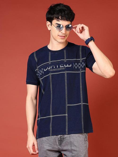 men navy blue short sleeve regular fit t-shirt - 21765593 - Very Small Image - 1