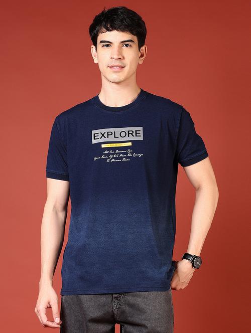 men navy blue short sleeve regular fit t-shirt - 21765594 - Very Small Image - 1