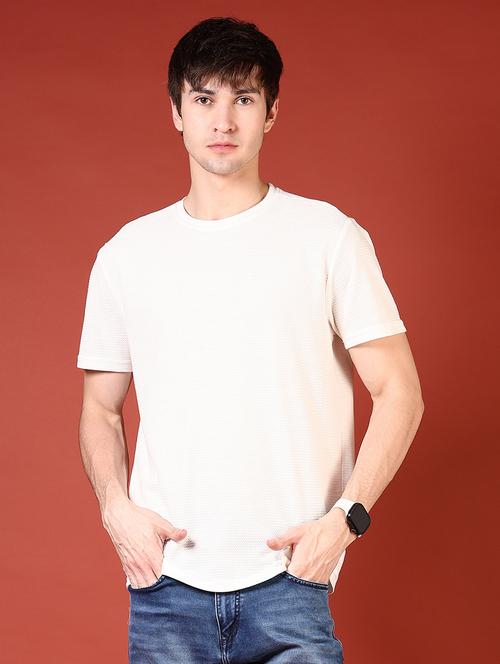 Men Off White Short Sleeve Regular Fit T-shirt - 21765597 - Very Small Image - 1