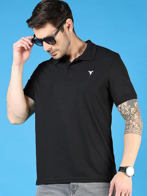 men solid short sleeve regular fit polo t-shirt - 21765616 - Very Small Image - 1
