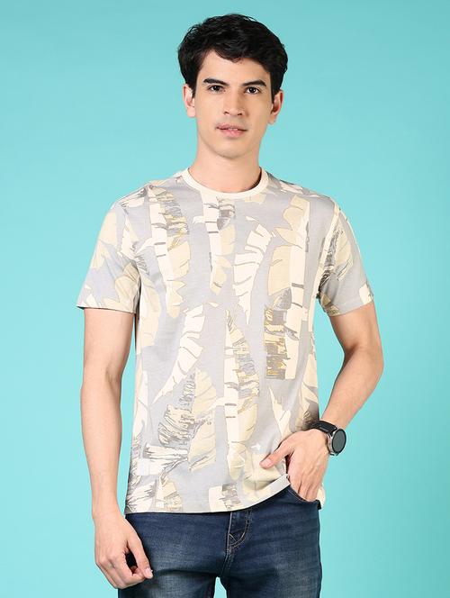 men round neck printed t-shirt - 21765648 - Very Small Image - 1