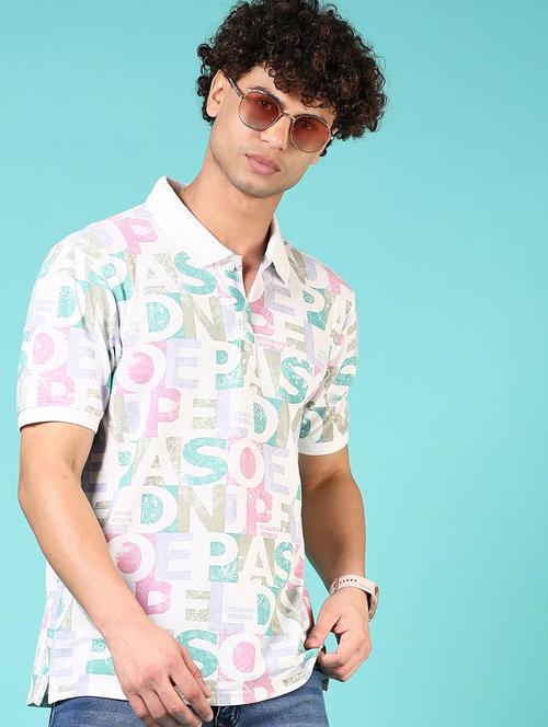 men printed short sleeve regular fit polo t-shirt - 21765675 - Very Small Image - 1