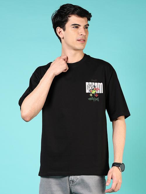 men round neck front & back print t-shirt - 21765676 - Very Small Image - 1