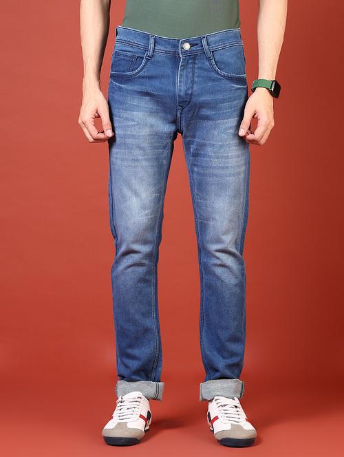 Men Solid Mid Rise Slim Fit Jean - 21765763 - Very Small Image - 1