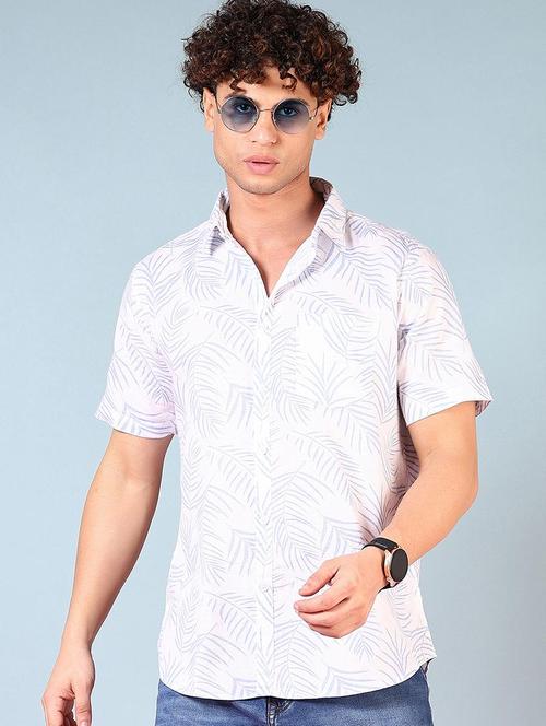men printed short sleeve regular fit casual shirt - 21765934 - Very Small Image - 1